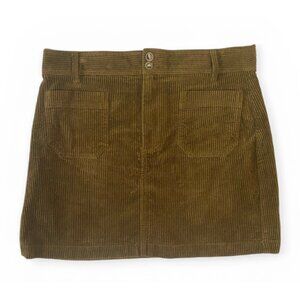 Madewell Corduroy Skirt Size 14 Brown Modest
